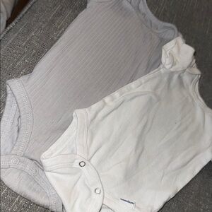 Carter's White and Gray Bodysuit Set